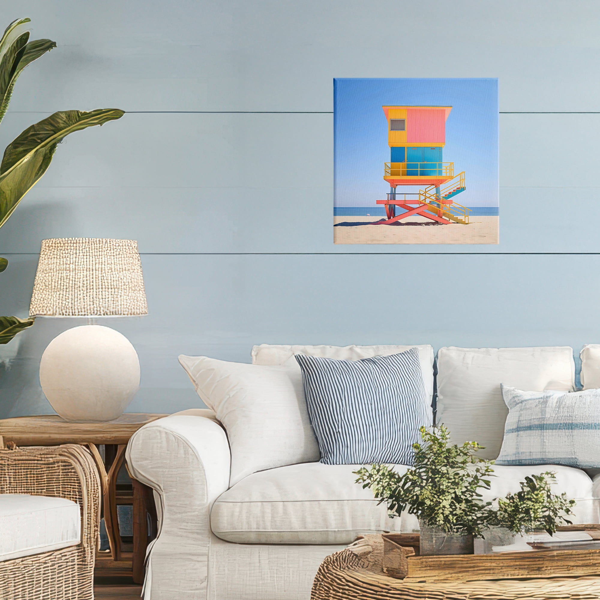 Stupell Industries Deco Lifeguard Tower on Beach Canvas Wall Art, design by Creative Studio
