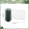 thumbnail image 2 of Chicken Wire, 6 x 118 Inch Iron Mesh Netting Floral Wire Plant Cage, Green, 2 of 6