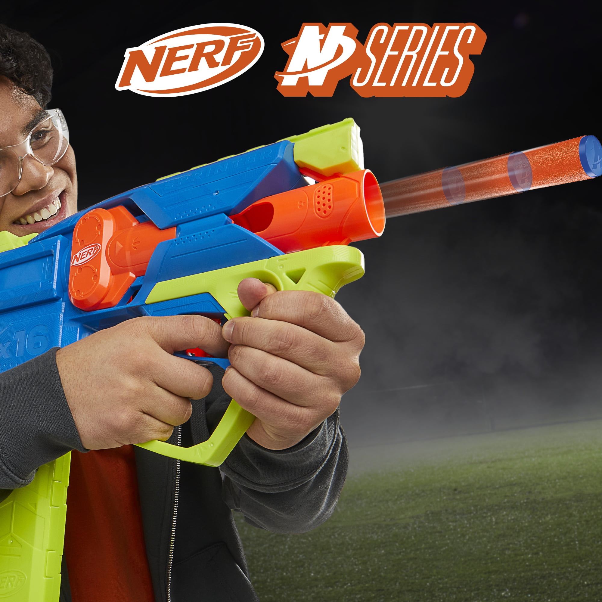 Nerf N Series Sprinter Motorized Blaster, 16 Nerf N1 Darts Compatible Only with Nerf N Series