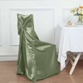 thumbnail image 5 of Balsa Circle Eucalyptus Green Universal Solid Satin Chair Covers Slipcovers Wedding Decorations, 5 of 8