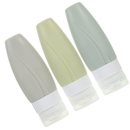 FRCOLOR 3 Pcs Squeezable Containers Business Trip Bottles Travel 12X3.5CM