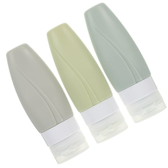 FRCOLOR 3 Pcs Squeezable Containers Business Trip Bottles Travel 12X3.5CM