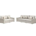 thumbnail image 2 of Linen Fabric 95.5" Sofa - Adjustable Leg Height - Family Living Room - Versatile Furniture Set, 2 of 5
