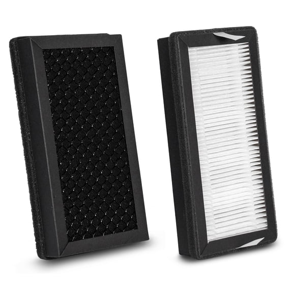 EyeVac Air Replacement Filters, 2-Pack, True HEPA H13 and Activated Carbon, Dual Filtration for Air Purifier
