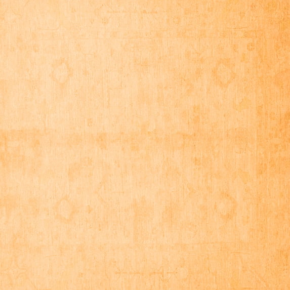 Ahgly Company Indoor Square Oriental Orange Traditional Area Rugs, 8' Square