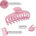 thumbnail image 4 of Big Hair Claw Clips for Women Large Claw Clip for Thin Thick Curly Hair 90's Strong Hold 4.33 Inch Nonslip Matte Hair Clips (4 Pcs, Pink), 4 of 5