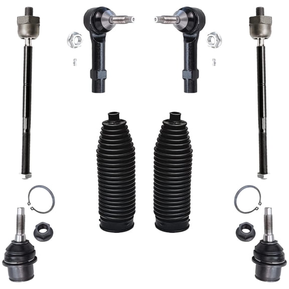 Detroit Axle - Front Lower Ball Joints   Tie Rods   Boots Replacement for 2003 - 2006 Ford Expedition / Lincoln Navigator - 8pc Set