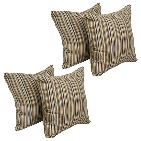 17-inch Jacquard Throw Pillows with Inserts (Set of 4) 9910-S4-ID-148