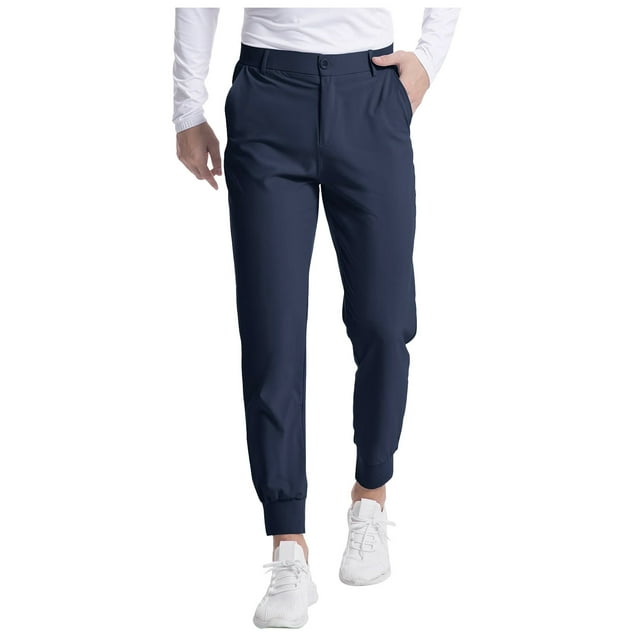 Zmoon Nouveau Pantalon de Golf Jogging Ajusté Extensible pour Hommes avec Poches