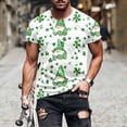 thumbnail image 2 of Mens Camisetas Casual Cuello Redondo Impresión Suéter Fitness Deportes Manga Corta Blusa, Poliéster Suave Verano, 2 of 8