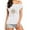 White, variant on Womens Graphic T-shirts Short Sleeve Crewneck Sun Print Off Shoulder Tee Summer Casual Tops White XXXXXL