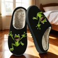 thumbnail image 3 of Frog Women Men Memory Foam Fuzzy Slippers Warm Indoor Outdoor House Shoes, 3 of 9