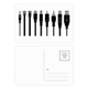 thumbnail image 1 of Cable de carga enchufe negro patron Set cumpleaños gracias tarjeta postal correo lado 20pcs, 1 of 3