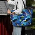 thumbnail image 4 of Wukai Hawaiian Style Print Zipper Bag,large Beach Tote Bag,Waterproof Sandproof Bag,Grocery and Picnic Tote Travel Bag, 4 of 5