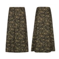 thumbnail image 6 of Lamuusaa Women Retro Style Skirt, Tawny Leaves Printed Pattern Low Waist Flowy Skirt, S/ M/ L, 6 of 6