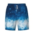 thumbnail image 4 of Lsque Mens Swim Trunks Blue Glitter Sparkles Pattern - Bathing Suit Compression Liner - Beach Swim Shorts Swimwear - (S-3XL) - Stretch Quick Dry -XX-Large, 4 of 9
