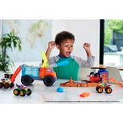 Hot Wheels Monster Trucks Arena Smashers Color Shifters 5-Alarm Rescue Playset, Fire Truck Crash Toy