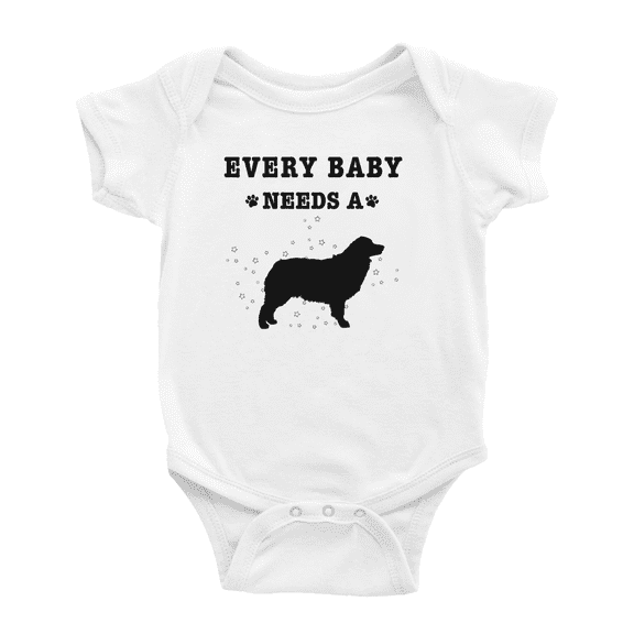 Every Baby Needs A Australian Shepherd Dog Funny Baby Bodysuit For Boy Girl 0-3 Months