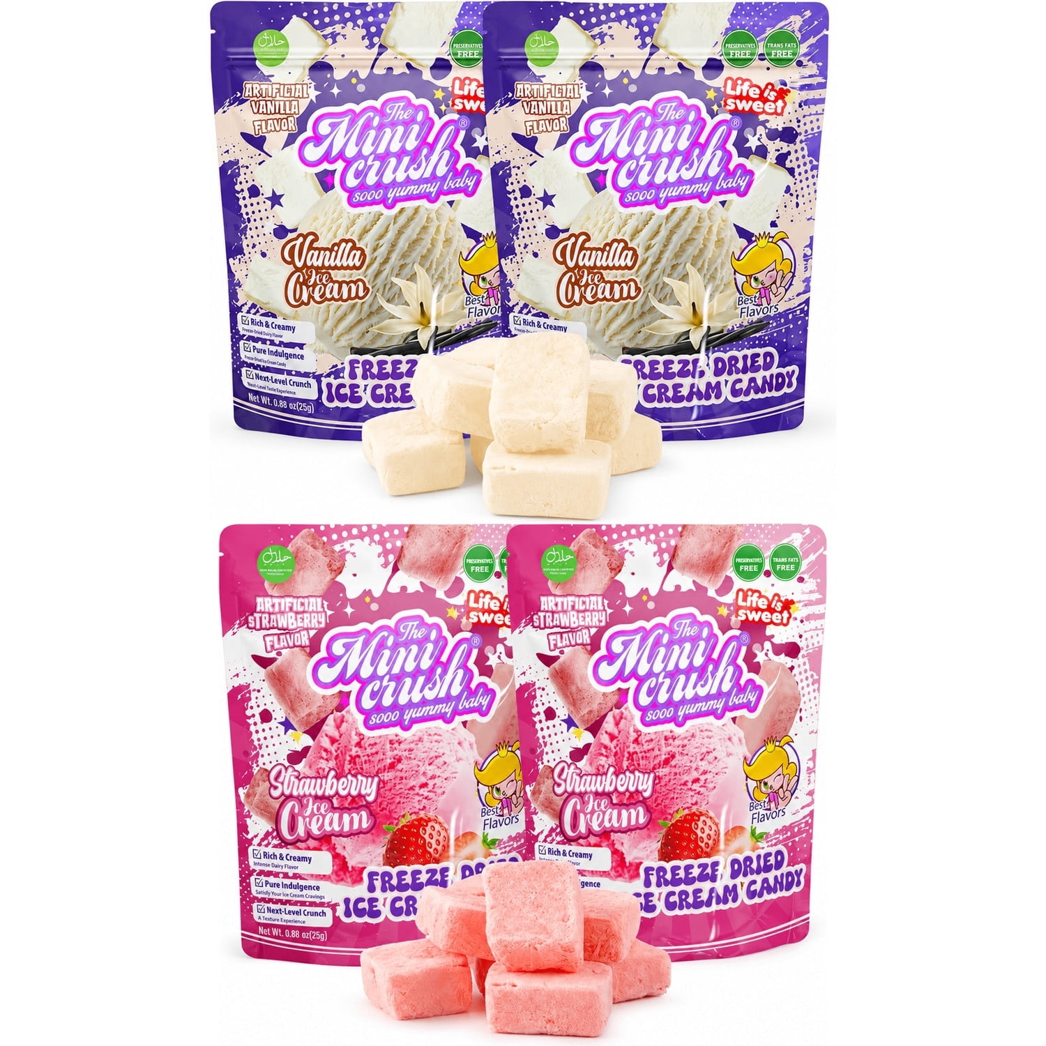 My Mochi Ripe Strawberry Ice Cream, 9.1 oz, Gluten-Free, 12 per