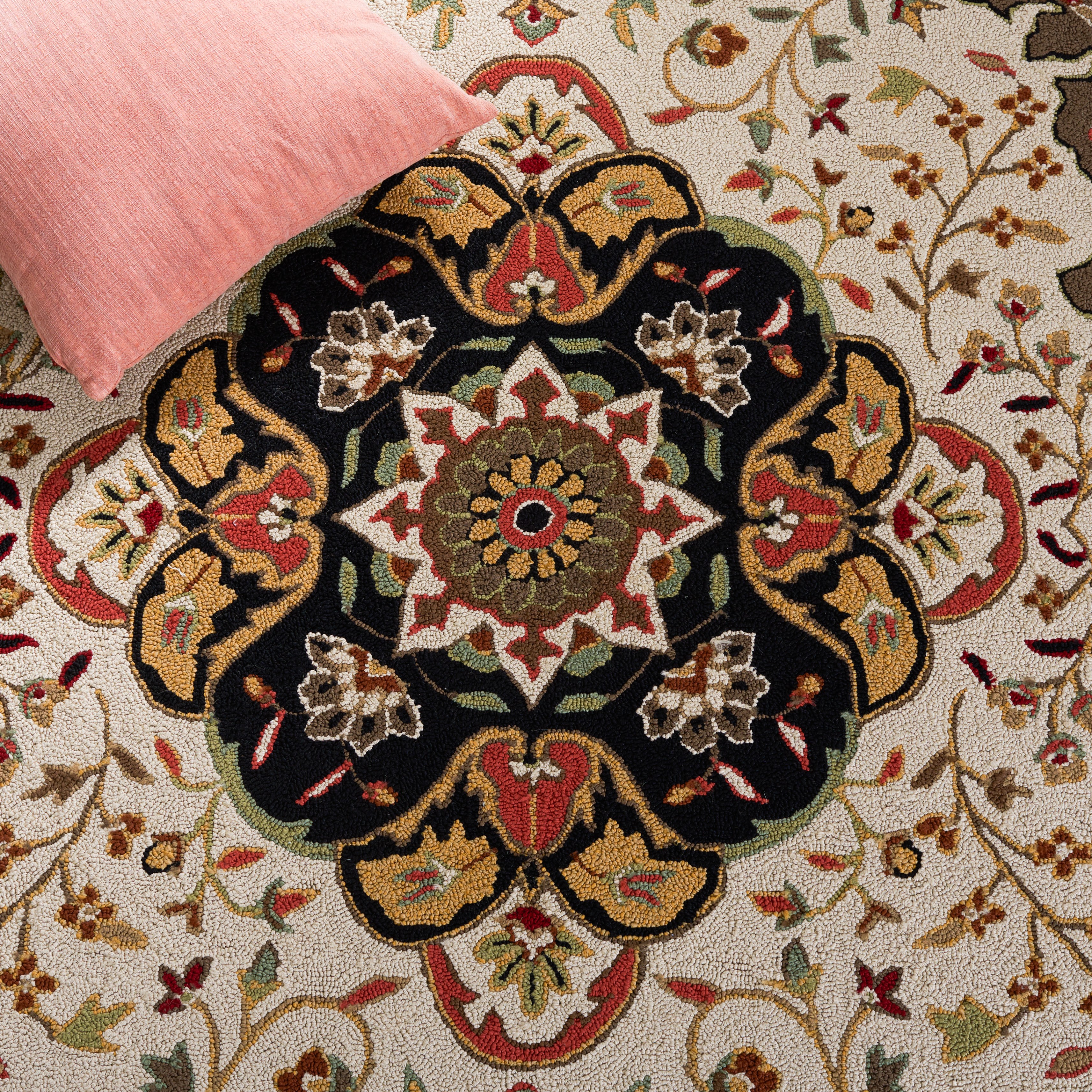 Safavieh Easy Care Todor Medallion Area Rug, Cream/Olive, 3' x 5'