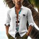 thumbnail image 1 of Camisa de solapa para hombre, moda informal, a rayas, a cuadros, con botones, estampado HD, suave y cómoda, talla europea, para hombre, 1 of 6