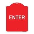 thumbnail image 1 of SignMission A-DES-RW-1824-24096 18 x 24 Po Signe de la Série Designer - Entrez Signe Enter&44; Rouge & Blanc, 1 of 1