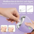 thumbnail image 5 of Aorsher 2 In 1 Electric Nail Clippers for Seniors Adult, 3 Speeds Mango Rechargeable Nail Clipper with Led Light and Storage, Low Noise, Smooth Nail Effect, Safe Use, 5 of 13