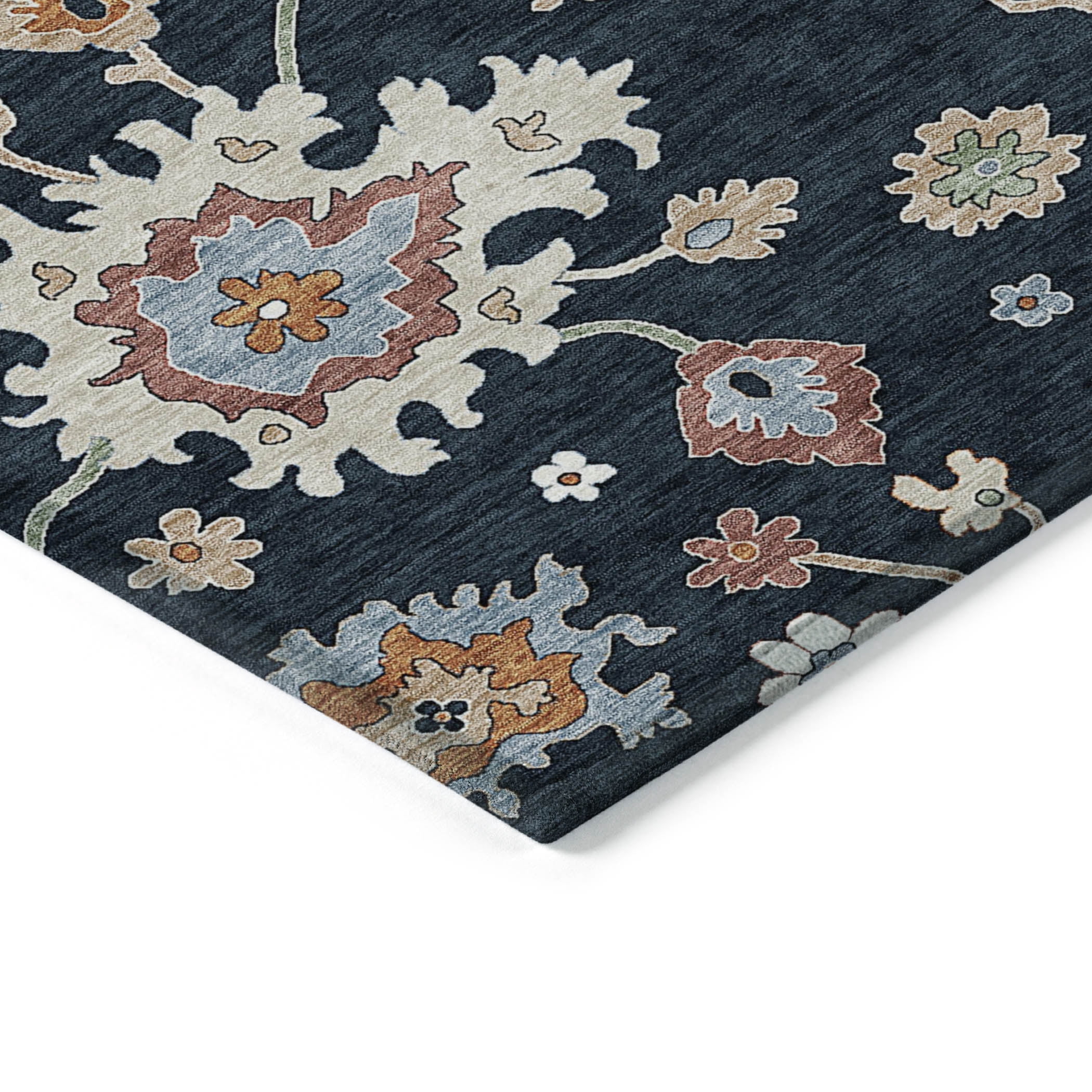 Addison Rugs Chantille Indoor/Outdoor Traditional Oushak Black Washable Runner Rug, 2'3" x 7'6"