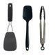 thumbnail image 1 of Juego de 3 cubiertos para utensilios de cocina antiadherentes, espátula para crema, espátula de nailon y pinzas para alimentos, 1 of 5