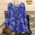 thumbnail image 1 of Jersey con estampado para mujer, camiseta informal a la moda, cuello redondo, Top de gran tamaño, estilo Simple, manga larga, Otoño, 2022, 1 of 4