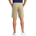 thumbnail image 3 of INSPIRAR CHIC Pantalones cortos formales de hombre con botón clásico de color sólido y cremallera para el Día del Padre 34 Caqui, 3 of 6