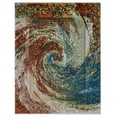 thumbnail image 2 of RUGSOTIC CARPETS MACHINE MADE HEATSET POLYPROPYLENE AREA RUGS - 4'x6', Rectangle Shape, Caramel Blue Color, Contemporary Modern Design, High Pile Machine Made Area Rugs for Living Room (M00050), 2 of 7