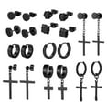 thumbnail image 1 of 10 pares de aretes de acero inoxidable accesorios de orejas decorativas para el hombre, 1 of 3