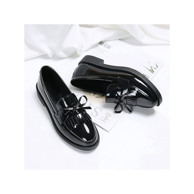 Mens Casual Tassel Pointed Toe Patent Leather Slip On Loafers Boat Shoes  Shoes