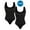 #2 2 pack black, variant on Qric Backless Bodysuit Slimming Shapewear for Women Tummy Control Overbust Body Shaper Brown M