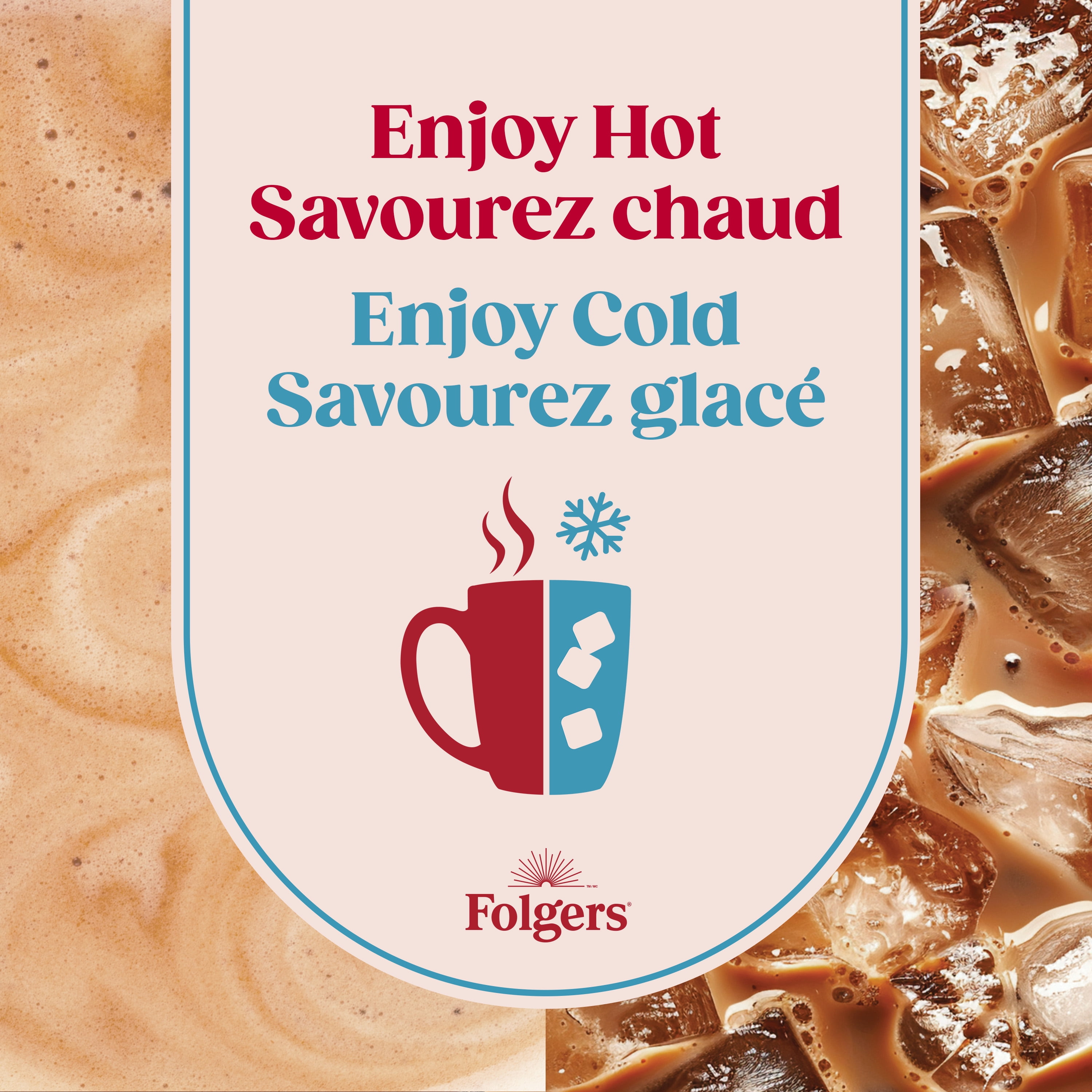 Mélange pour latté instantané chaud ou glacé à la vanille française de Folgers, 4 sachets (120 g) 7 x 2g Sachets (Totale 14g)
