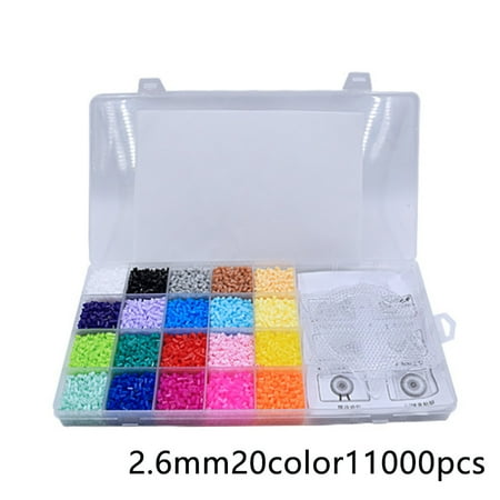 11000Pcs 2.6mm Toys Fuse Perler 3 Pegboards Hama Beads Set Educational