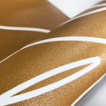 thumbnail image 2 of Flortlias 15Pcs Leather Textured Vinyl Peel and Stick Stair Riser Decals, Self-Adhesive Staircase Riser Stickers, Textured PVC Abstract Boho Leaves, Mustard Background, 2 of 5