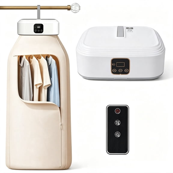 Portable Clothes Dryer with Remote Control & Dry Bag,Compact Foldable Mini Electric Drying Machine,for Travel, RV, Home, Apartment