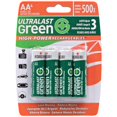 thumbnail image 1 of Ultralast ULGHP4AA pilas recargables AA NiMH verdes de alta potencia, paquete de 4, 1 of 1