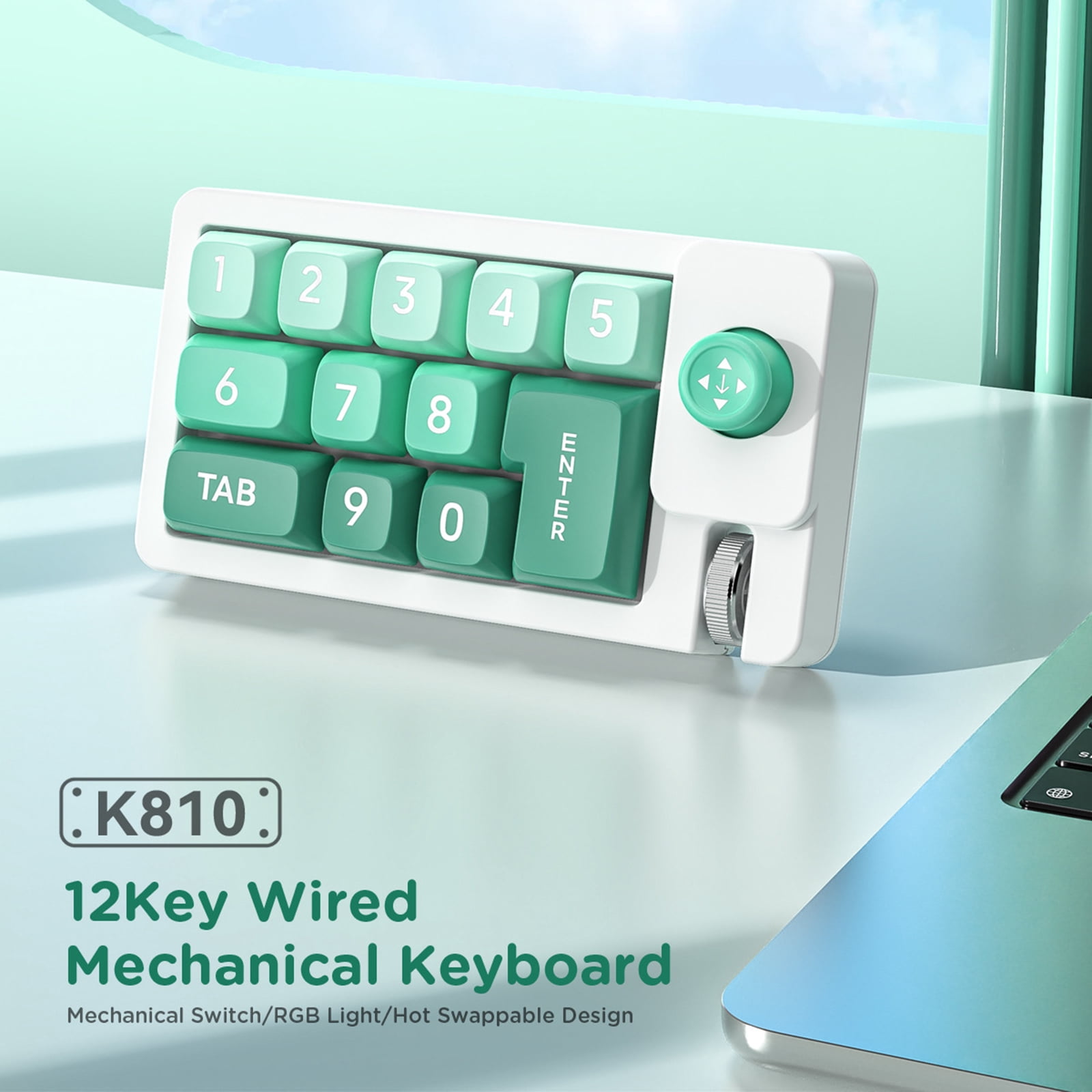 Professional Mechanical Gaming Keyboard with Joystick Control and Macro Customization Customizable Keypads 12Keys