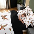 thumbnail image 4 of Manfei Abstract Duck Camo Queen Bedding, Contemporary Art Camouflage Bedding Comforter Set Queen, White Tan, Black Reversible, 7 Pieces, 4 of 6