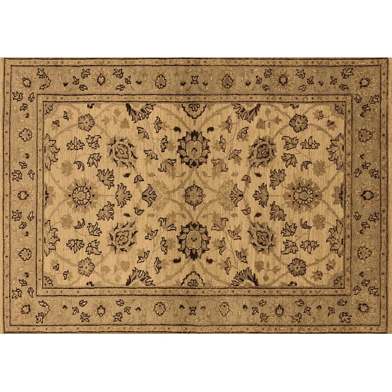 Ahgly Company Indoor Rectangle Oriental Brown Traditional Area Rugs, 6' x 9'