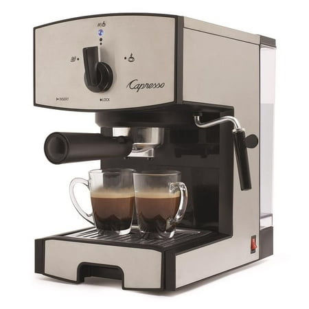 Capresso - EC50 Espresso Machine with 15 bars of pressure and Milk Frother - Stainless Steel