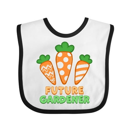 

Inktastic Future Gardener with Cute Carrots Gift Baby Boy or Baby Girl Bib