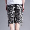 thumbnail image 5 of IROINNID Discount Cargo Shorts for Men Camouflage Work Shorts Multiple Pockets Straight Tube Five Piece Pants Beach Vacation Shorts,Gray, 5 of 5