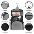 thumbnail image 4 of Portable Mesh Shower Caddy Organizer | Quick-Dry 600D Polyester Tote Bag | Hanging Hook | Spacious Compartments | Gray | Travel, Gym, Bathroom, Camping | 23x14x25cm | 1pc, 4 of 6