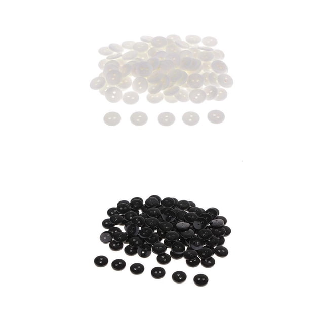 Rongfmy 200 Pcs Bouton Rond en Résine à 2 Trous pour Couture Artisanat Scrapbook 1cm