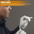 thumbnail image 4 of 12 pares de guantes de algodón blancos resistentes al desgaste, en una bolsa, guantes de trabajo de etiqueta (tipo engrosado, talla L), 4 of 8