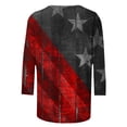 thumbnail image 4 of Kezqiaxn 4Th Of July Dressy Tops for Women Fashion Crew Neck 3/4 Sleeve Loose Shirts Casual Work Blouses Plus Size Womens Clothing, 4 of 5